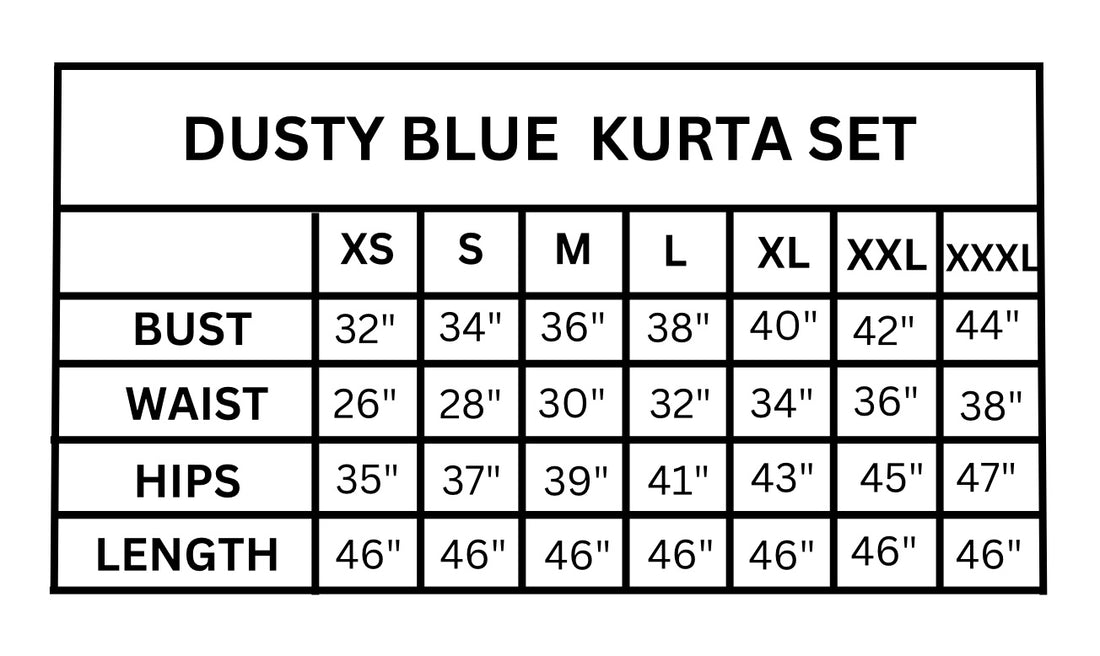 DUSTY BLUE KURTA SET